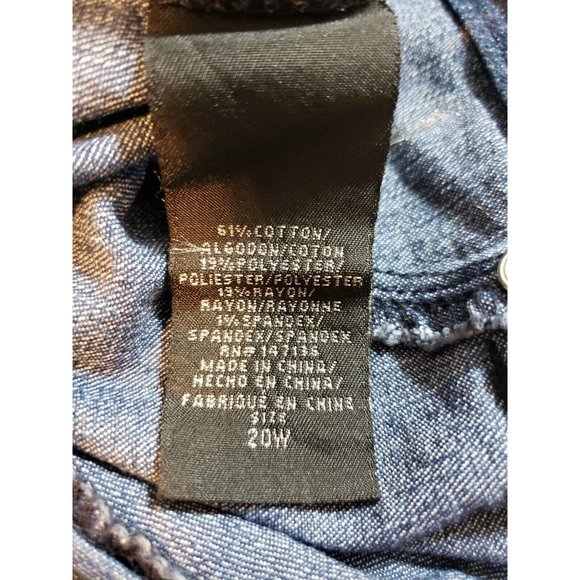 AS Denim Womens Blue Jean Shorts Mid-Rise Button & Zipper Closure Size 20W - Picture 5 of 12